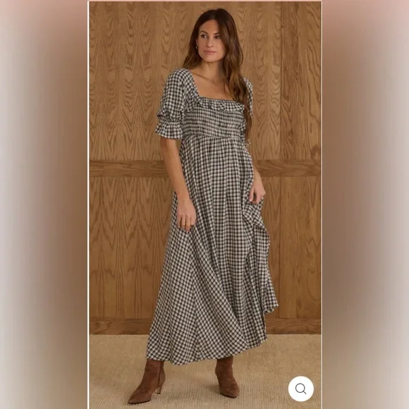 Rylee + Cru navy check birdie dress - Picture 3 of 4